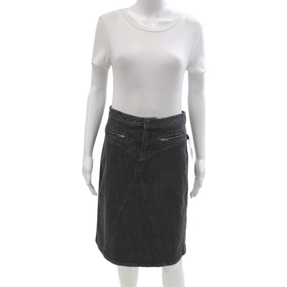 Marc By Marc Jacobs Women Straight Pencil Skirt Gray Button Size 2